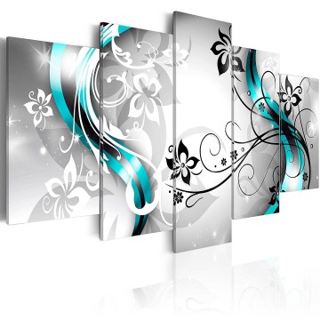 Canvas 5 luik schilderij 1 abstract 240 x 112 cm 020110 149