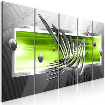 Canvas 5 luik schilderij abstract 0011 240 x 90 cm 0344 b n