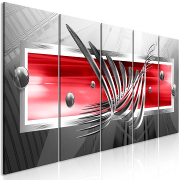 Canvas 5 luik schilderij abstract 0012 240 x 90 cm 0344 b n