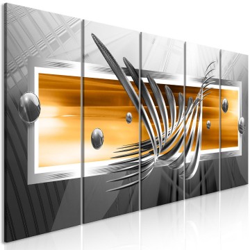 Canvas 5 luik schilderij abstract 0013 240 x 90 cm 0344 b n