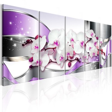 Canvas 5 luik schilderij abstract 0049 240 x 90 cm 0181 b n