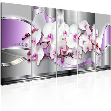 Canvas 5 luik schilderij abstract 0050 240 x 90 cm 0195 b n