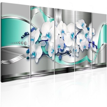 Canvas 5 luik schilderij abstract 0051 240 x 90 cm 0195 b n