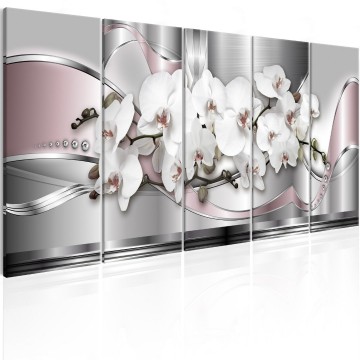 Canvas 5 luik schilderij abstract 0052 240 x 90 cm 0195 b n