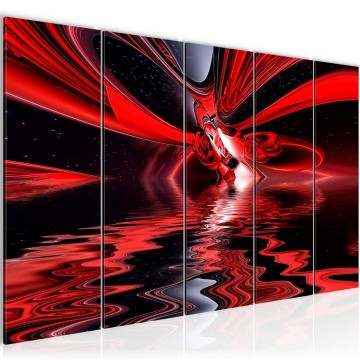 Canvas 5 luik schilderij abstract 107 220 x 80 cm 40065