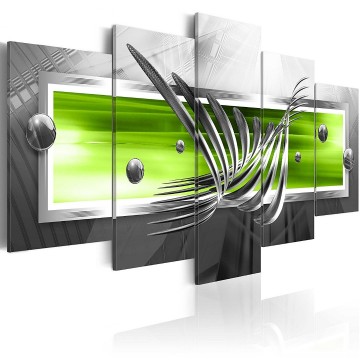 Canvas 5 luik schilderij abstract 110 1 240 x 112 cm a a 0010 b n 0