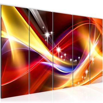 Canvas 5 luik schilderij abstract 110 220 x 80 cm 401255