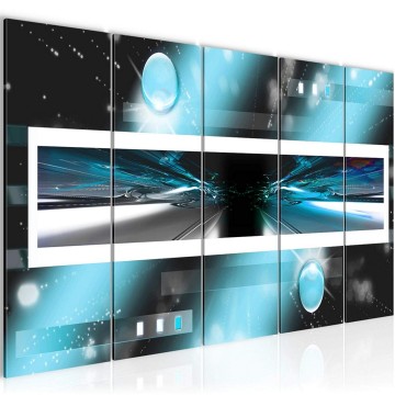 Canvas 5 luik schilderij abstract 114 220 x 80 cm 101955