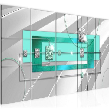 Canvas 5 luik schilderij abstract 14 220 x 80 cm 020555 ama