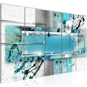 Canvas 5 luik schilderij abstract 2 220 x 80 cm 107855