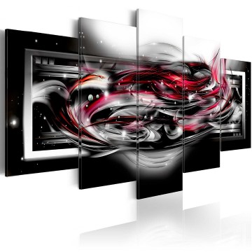 Canvas 5 luik schilderij abstract 2 240 x 112 cm a a 0041 b n