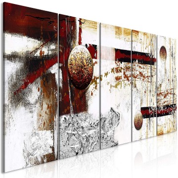 Canvas 5 luik schilderij abstract 2 240 x 90 cm a a 0352 b m