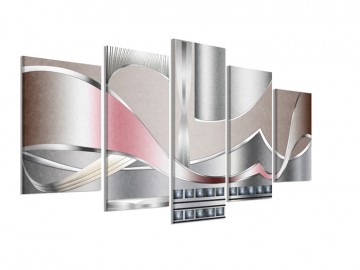 Abstract Zilver 200 x 100 cm