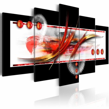 Canvas 5 luik schilderij abstract 240 x 112 cm 020101 153