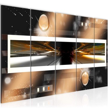 Canvas 5 luik schilderij abstract 25 220 x 80 cm 101855