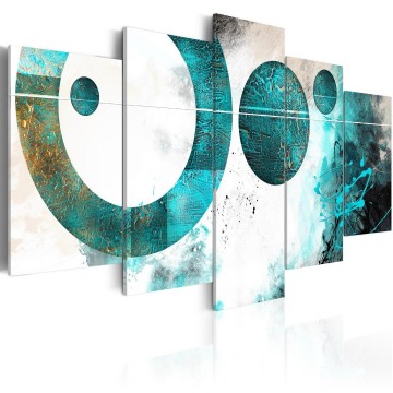 Canvas 5 luik schilderij abstract 28 240 x 112 cm aa 0229 bm