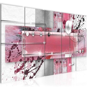 Canvas 5 luik schilderij abstract 3 220 x 80 cm 107855