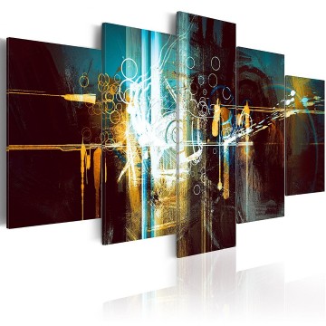 Canvas 5 luik schilderij abstract 3 240 x 112 cm a b 0020 b m