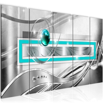 Canvas 5 luik schilderij abstract 30 220 x 80 cm 108255