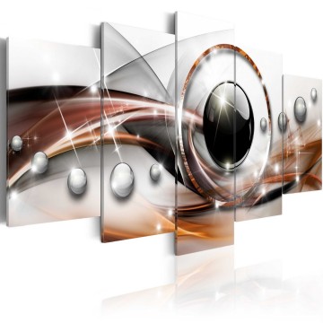 Canvas 5 luik schilderij abstract 36 240 x 112 cm aa 0197 bn