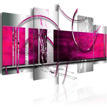 Canvas 5 luik schilderij abstract 39 240 x 112 cm aa 0019 bn