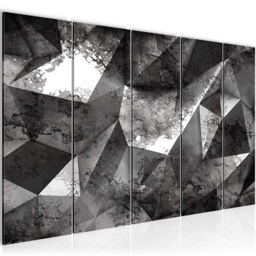 Canvas 5 luik schilderij abstract 3d 106 220 x 80 cm 506555