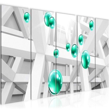 Canvas 5 luik schilderij abstract 3d 11 220 x 80 cm 014355