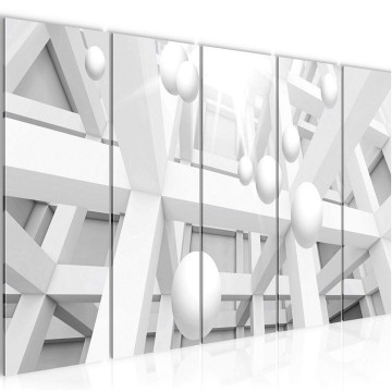 Canvas 5 luik schilderij abstract 3d 12 220 x 80 cm 014355