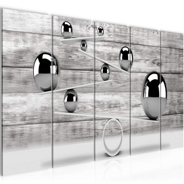 Canvas 5 luik schilderij abstract 3d 2 220 x 80 cm 504355