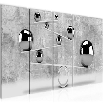 Canvas 5 luik schilderij abstract 3d 3 220 x 80 cm 504355