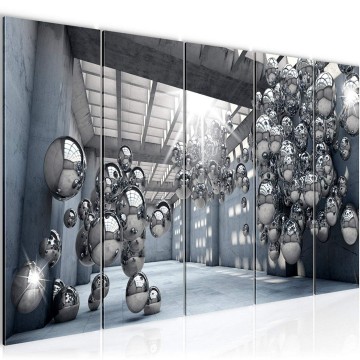 Canvas 5 luik schilderij abstract 3d 4 220 x 80 cm 506355