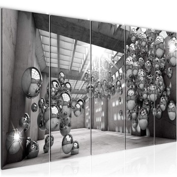 Canvas 5 luik schilderij abstract 3d 6 220 x 80 cm 506355