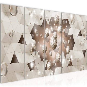 Canvas 5 luik schilderij abstract 3d 7 220 x 80 cm 016755