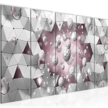 Canvas 5 luik schilderij abstract 3d 8 220 x 80 cm 016755