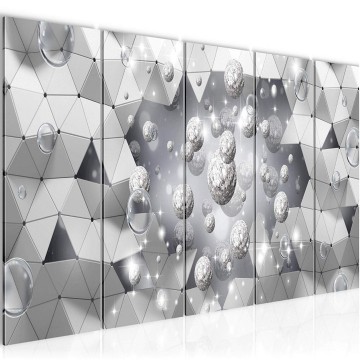 Canvas 5 luik schilderij abstract 3d 9 220 x 80 cm 016755