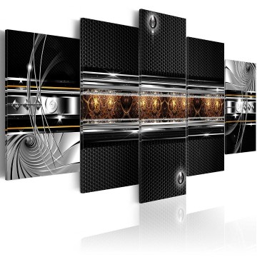 Canvas 5 luik schilderij abstract 4 240 x 112 cm 020101  208