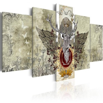 Canvas 5 luik schilderij abstract 4 240 x 112 cm 020115  53