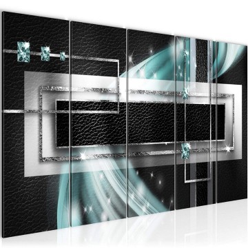 Canvas 5 luik schilderij abstract 5 220 x 80 cm 022055 ama