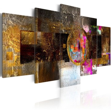 Canvas 5 luik schilderij abstract 55 240 x 112 cm aa 0228 bm