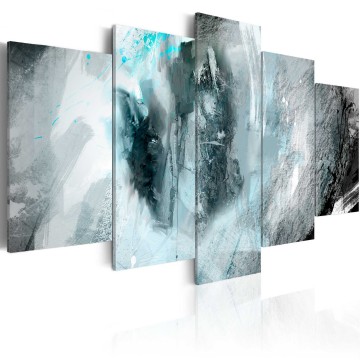 Canvas 5 luik schilderij abstract 58 240 x 112 cm 0211 bn