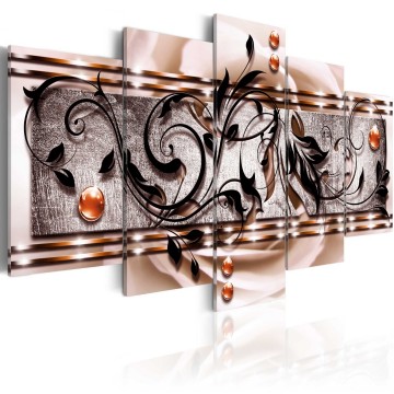 Canvas 5 luik schilderij abstract 64 240 x 112 cm aa 0018 bn