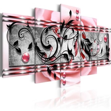 Canvas 5 luik schilderij abstract 65 240 x 112 cm aa 0018 bn