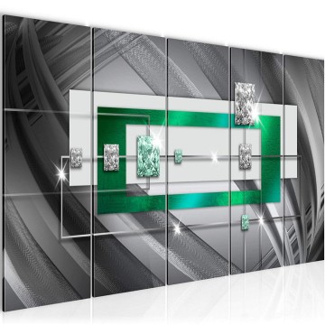 Canvas 5 luik schilderij abstract 8 220 x 80 cm 020955 ama