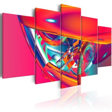 Canvas 5 luik schilderij abstract 82 240 x 112 cm ab 0080 bm