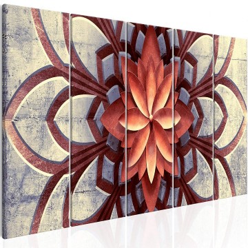 Canvas 5 luik schilderij abstract 9 240 x 90 cm f a 0677 b m