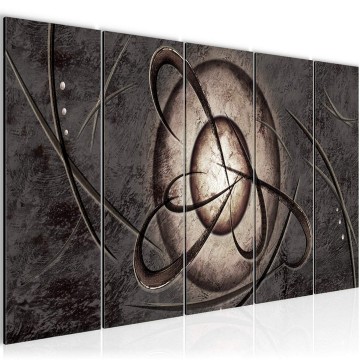 Canvas 5 luik schilderij abstract aarde 3 220 x 80 cm 100155 0