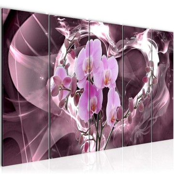 Canvas 5 luik schilderij abstract bloemen 35 220 x 80 cm 203655