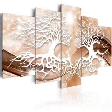 Canvas 5 luik schilderij abstract boom 18 240 x 112 cm 0064