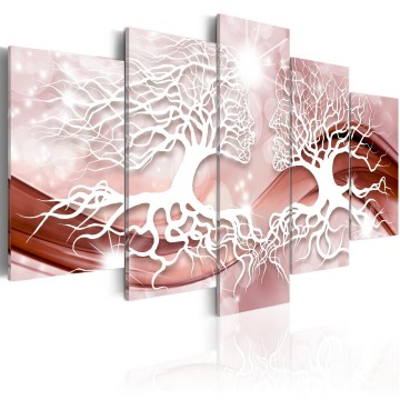 Canvas 5 luik schilderij abstract boom 19 240 x 112 cm 0064