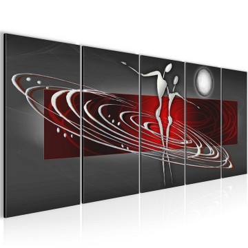 Canvas 5 luik schilderij abstract dance2 220 x 80 cm 301255 0
